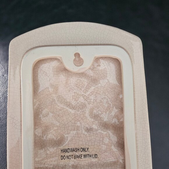 Vintage Debco Stoneware Christmas Baking Dish Featuring Santa Framed In Holly - Picture 7 of 12